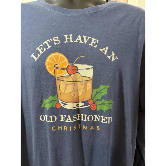 Life Is Good Crusher T Shirt Let’s Have An Old Fashioned Christmas Mens Large - Picture 2 of 8